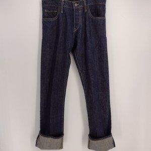 Hause Of Howe Selvedge Button Fly Blue Jeans Mens W 34 L 38 (uncuffed)